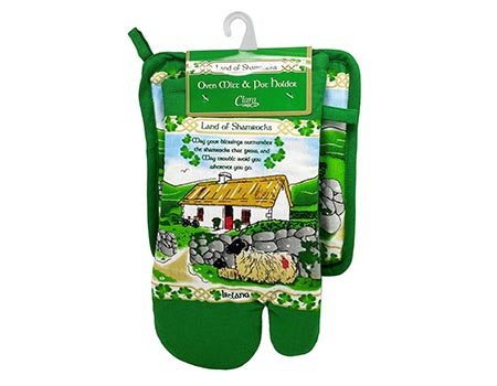 Land of Shamrocks Oven Mitt & Pot Holder