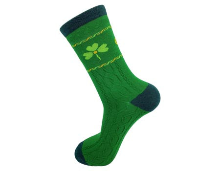 Green Socks with Shamrocks
