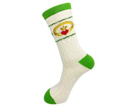 Cream Socks with Claddagh Rings