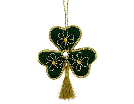 Shamrock Hanging Ornament with Tassel