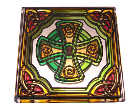 High Cross Fridge Magnet - Stained Mirror