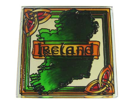 Ireland Map Fridge Magnet - Stained Mirror