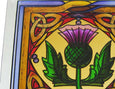 Scottish Thistle Coaster - Stained Mirror