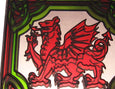 Welsh Dragon Fridge Magnet - Stained Mirror