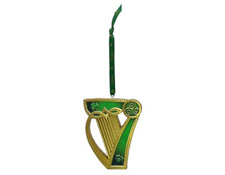 Irish Harp Hanging Ornament