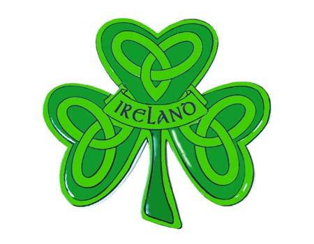 Irish Shamrock Fridge Magnet Resin