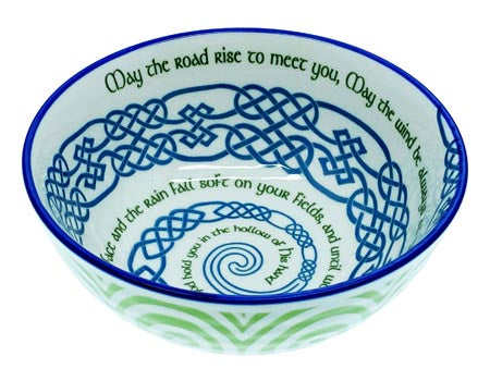 Irish Blessing Spiral Bowl 14cm