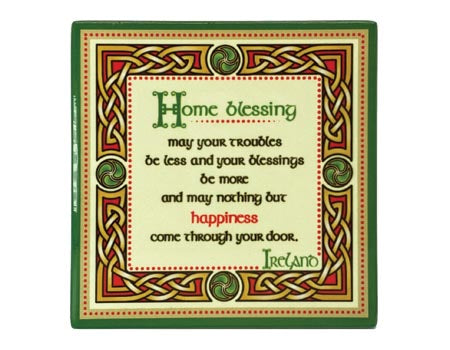 Home Blessing Ceramic Coaster