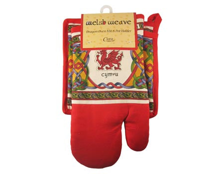 Welsh Dragon Oven Mitt & Pot Holder