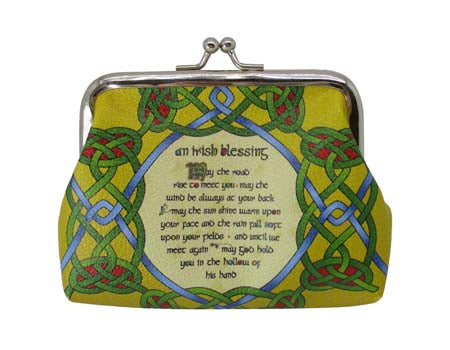 Irish Blessing Clip Purse