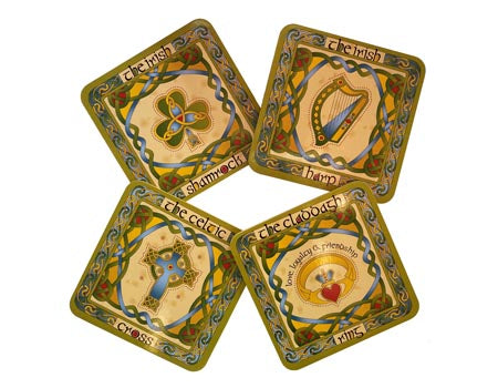 Set of 4 Irish Emblem Coasters