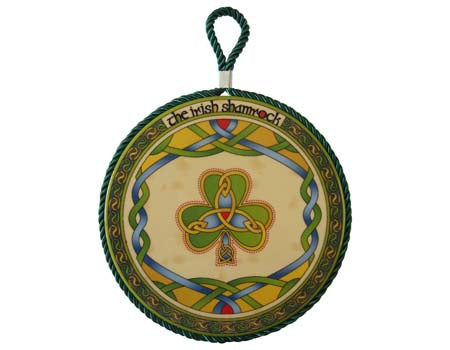 Irish Shamrock Rope Plaque