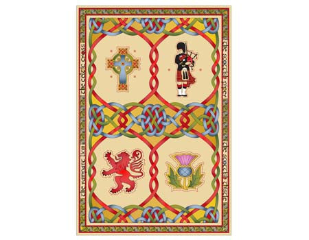 Scottish Emblems Single Tea Towel