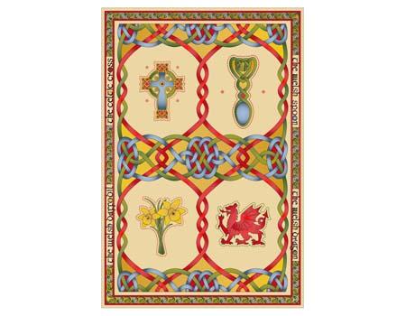 Welsh Emblems Single Tea Towel