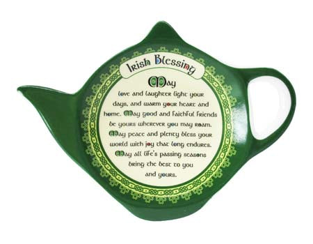 Shamrock Spiral Blessing Teabag Holder