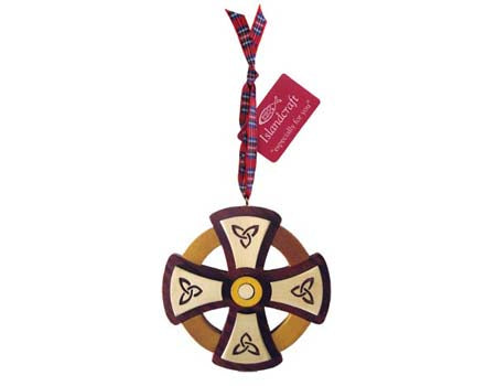 Round Cross Hanging Ornament