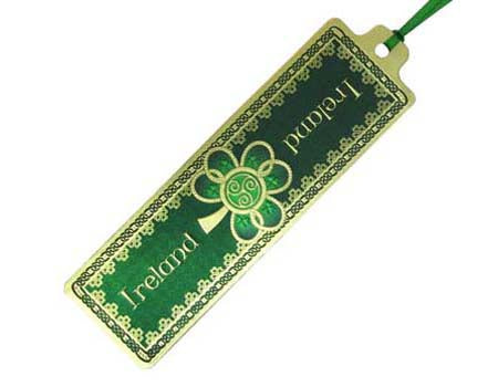 Celtic Notes Shamrock Spiral Bookmark