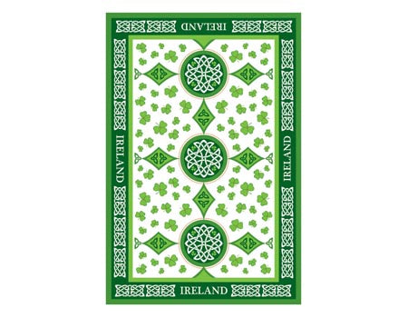 Scattered Shamrocks Irish Tea Towel
