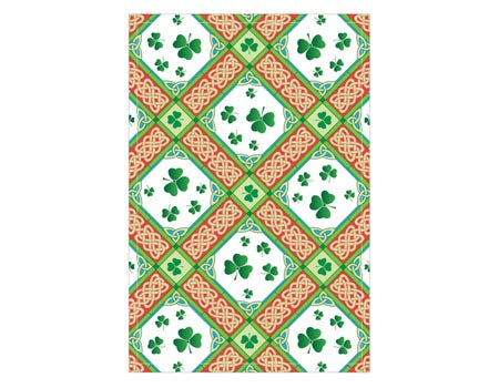 Shamrock Diamonds Irish Tea Towel