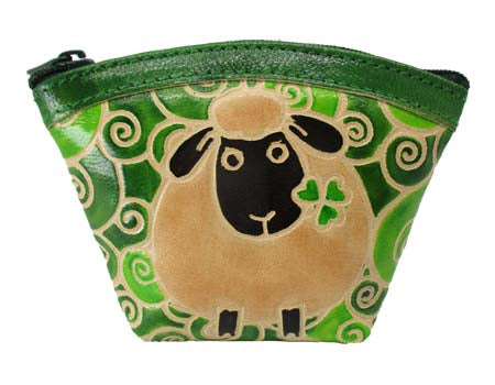 Sheep Leather Fan Purse