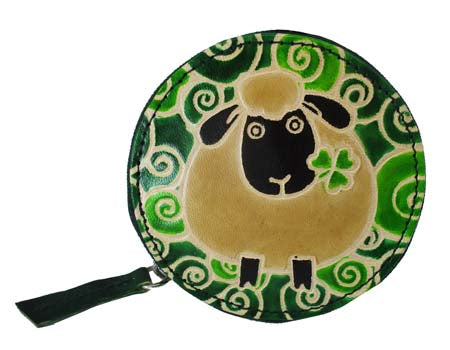 Sheep Round Leather Purse