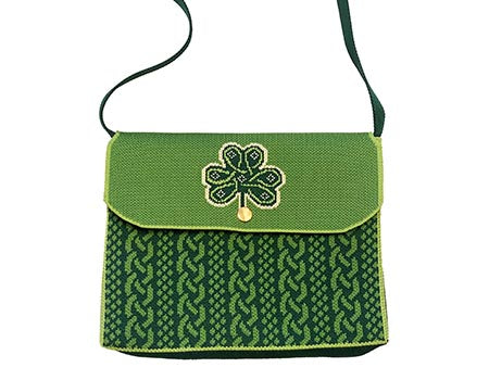 Shamrock Spiral Ireland Tea Bag Holder with A Green and Yellow Shamrock Spiral Ireland Tea Bag Holder with A Green and Yellow
