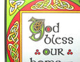 God Bless Our Home Square Panel
