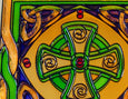 Celtic Cross Coaster - Stained Mirror