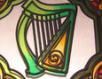 Harp Fridge Magnet - Stained Mirror