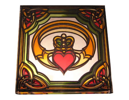 Claddagh Fridge Magnet - Stained Mirror