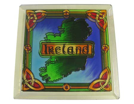 Map of Ireland Coaster - Stained Mirror