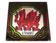 Welsh Dragon Fridge Magnet - Stained Mirror