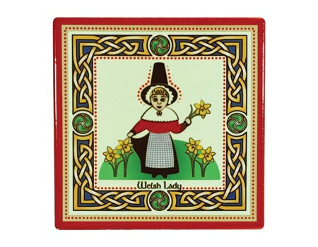 Welsh Lady Ceramic Coaster