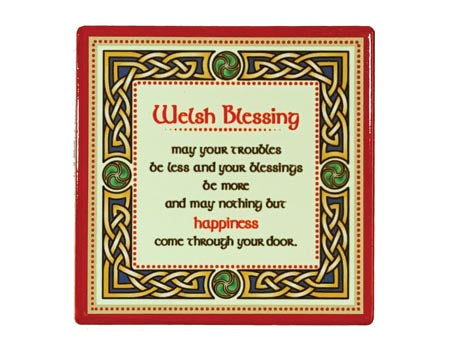 Welsh Blessing Ceramic Coaster