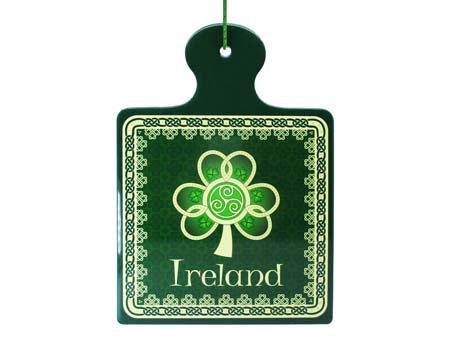 Shamrock Spiral Square Pot Stand/Wall Plaque