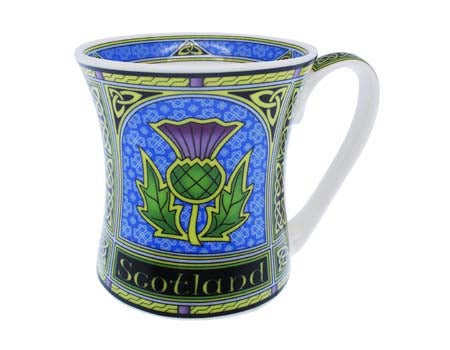 Scottish Thistle Mug Celtic Window