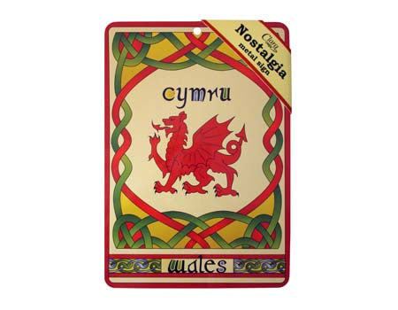 Welsh Dragon Nostalgia Metal Sign
