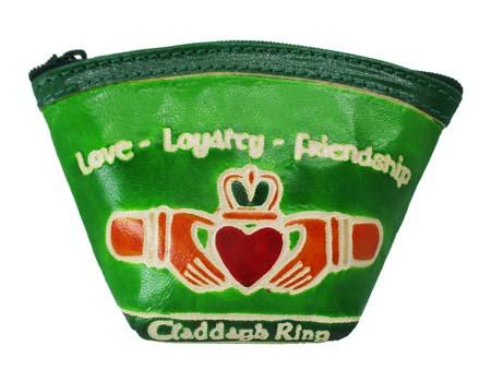 Claddagh Leather Fan Purse